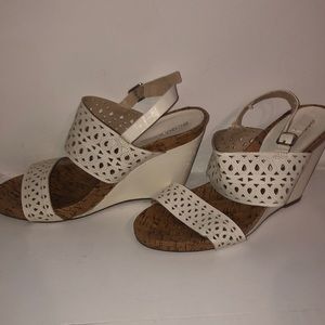 BCBG OFF WHITE WEDGES